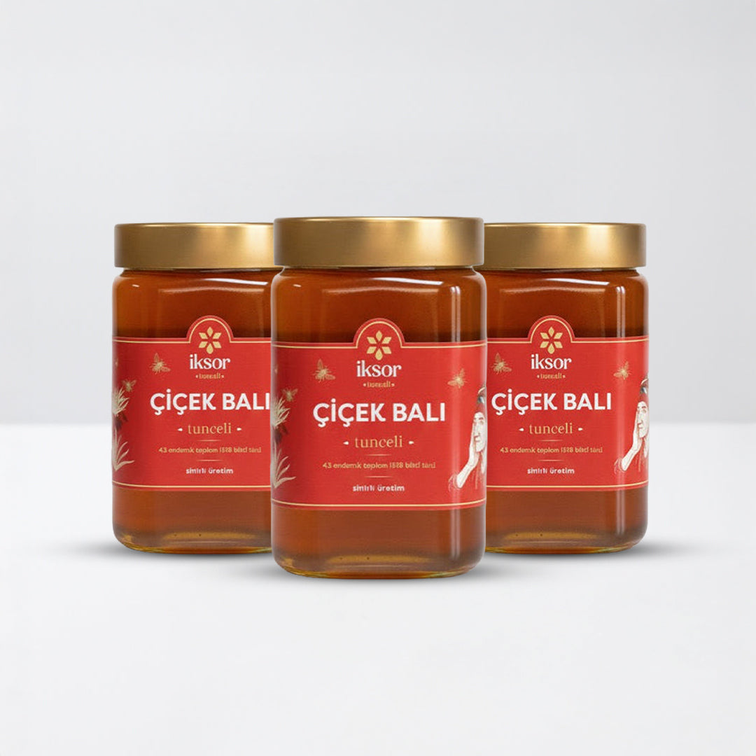 Tunceli Çiçek Balı - 950 gr 3'lü Set